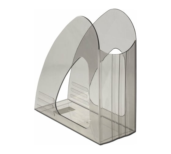Вертикальный лоток для бумаг BRAUBERG Delta 240х90х240 мм тонированный серый 237241
