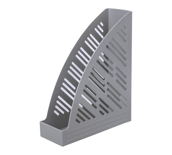 Вертикальный лоток для бумаг BRAUBERG Standard+ 250х90х300 мм серый 237225 1