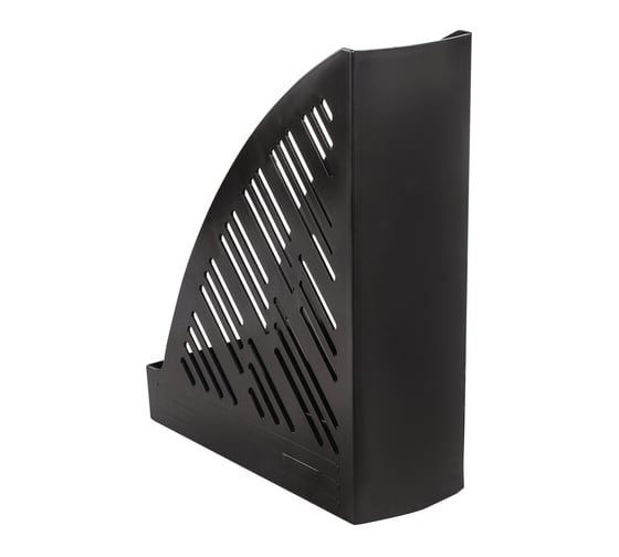 Вертикальный лоток для бумаг BRAUBERG Standard+ 250х90х300 мм черный 237224