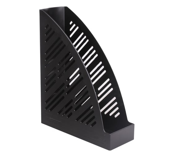 Вертикальный лоток для бумаг BRAUBERG Standard+ 250х90х300 мм черный 237224