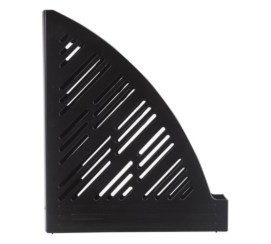 Вертикальный лоток для бумаг BRAUBERG Standard+ 250х90х300 мм черный 237224