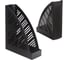 Вертикальный лоток для бумаг BRAUBERG Standard+ 250х90х300 мм черный 237224 2