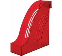 Вертикальный лоток для бумаг BRAUBERG Office 255х95х290 мм тонированный красный 237233