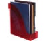 Вертикальный лоток для бумаг BRAUBERG Office 255х95х290 мм тонированный красный 237233 6
