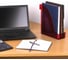 Вертикальный лоток для бумаг BRAUBERG Office 255х95х290 мм тонированный красный 237233 7