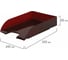 Горизонтальный лоток для бумаг BRAUBERG Office style 320х245х65 мм тонированный красный 237291 5