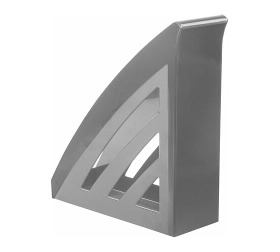 Вертикальный лоток для бумаг BRAUBERG Office style 245х90х285 мм серый 237279