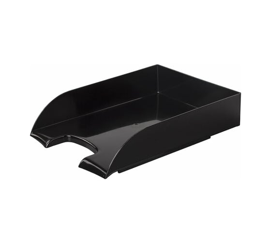 Горизонтальный лоток для бумаг BRAUBERG Office style 320х245х65 мм черный 237286