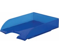Горизонтальный лоток для бумаг BRAUBERG Office style 320х245х65 мм тонированный синий 237290