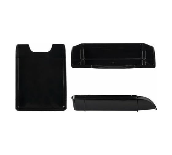 Горизонтальный лоток для бумаг BRAUBERG Classic 330х240х62 мм черный 237285