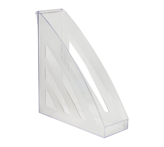 Вертикальный лоток для бумаг BRAUBERG Office style 245х90х285 мм прозрачный 237280