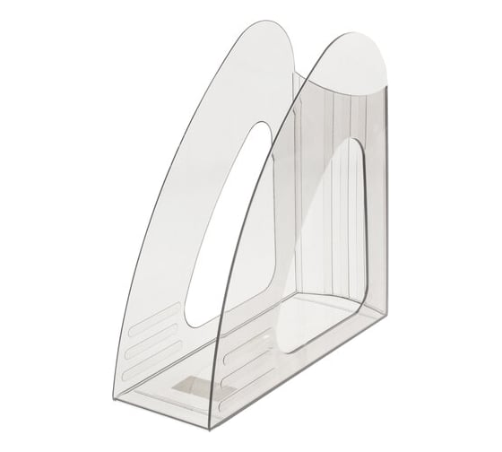 Вертикальный лоток для бумаг BRAUBERG Delta 240х90х240 мм прозрачный 237242