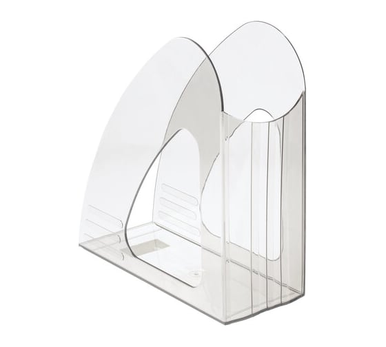 Вертикальный лоток для бумаг BRAUBERG Delta 240х90х240 мм прозрачный 237242