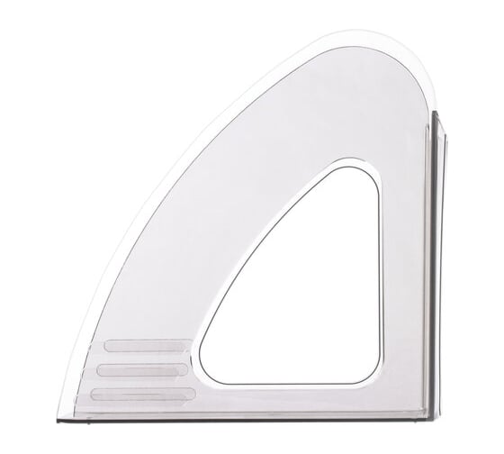Вертикальный лоток для бумаг BRAUBERG Delta 240х90х240 мм прозрачный 237242