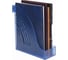 Вертикальный лоток для бумаг BRAUBERG Office 255х95х290 мм тонированный синий 237232 7