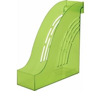 Вертикальный лоток для бумаг BRAUBERG Office 255х95х290 мм тонированный зеленый 237234