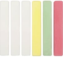 Мел 30 шт в упаковке BRAUBERG  НАБОР 6 шт. 3 белых и 3 цветных квадратный  227442