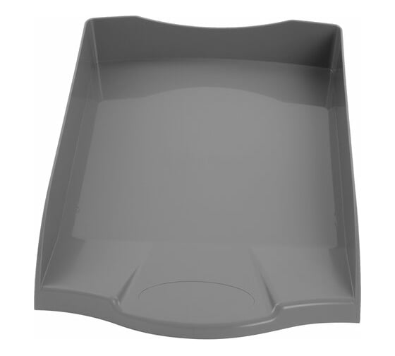 Горизонтальный лоток для бумаг BRAUBERG Delta A4 340х270х60 мм серый 237267