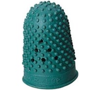 Напальчник для бумаг Attache d=20мм высота 32мм, зеленый резина 1079432