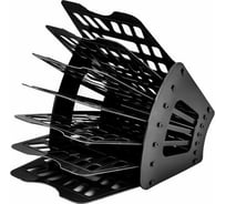 Веерный лоток для бумаг BRAUBERG Basic 7-ми секционный 6 отделений сетчатый черный 237019