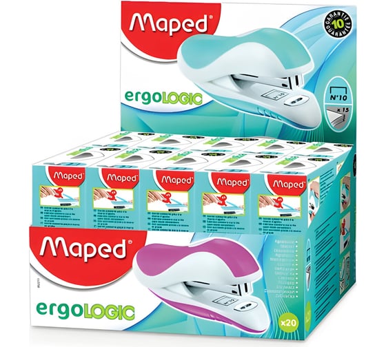 Степлер MAPED Ergologic №10, до 15 л 223137