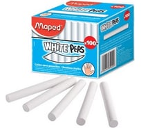 Мел MAPED White'Peps антипыль, белый, 100 шт 223144
