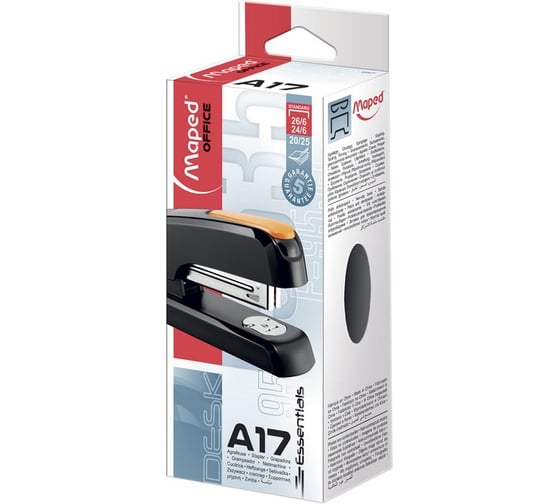Степлер MAPED Essentials Desk №24/6, 26/6, до 25 листов 227331