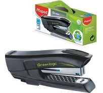 Степлер MAPED №10 Франция Greenlogic, до 15 листов, с антистеплером, черный, 224943