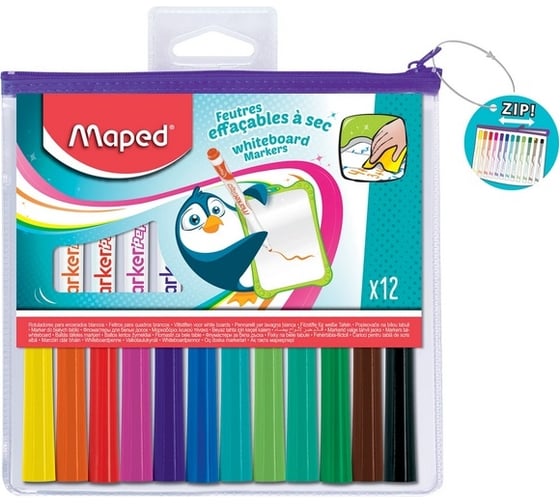 Маркеры для доски MAPED Marker Pep's круглый наконечник, 1.5 мм, 12 шт 151342