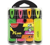 Набор текстовыделителей MAPED Fluo Pep's Classic линия 1-5 мм, 4 шт, ассорти 150765