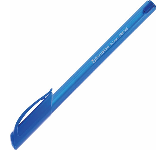 Ручка BRAUBERG шариковая масляная Extra Glide Tone СИНЯЯ трехгранная 0,7 мм, линия 0,35 мм 12 шт 142924