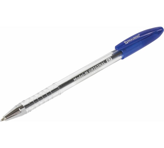 Ручка 12 шт в упаковке BRAUBERG шариковая масляная Model-M ORIGINAL СИНЯЯ узел 07 мм линия письма 035 мм  143250