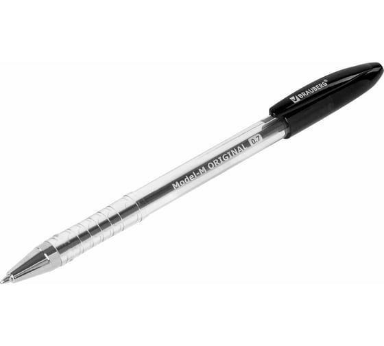 Ручка 12 шт в упаковке BRAUBERG шариковая масляная Model-M ORIGINAL ЧЕРНАЯ узел 07мм линия письма 035 мм  143251