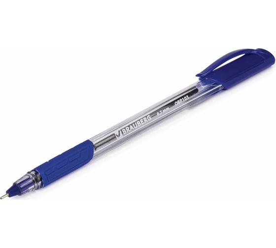Ручка BRAUBERG шариковая масляная с грипом Extra Glide GT СИНЯЯ трехгран 0,7 мм, линия 0,35 мм 12 шт 142681