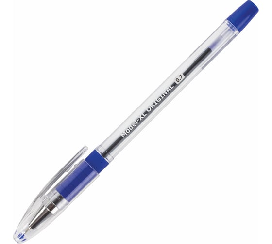 Ручка 12 шт в упаковке BRAUBERG шариковая масляная с грипом Model-XL ORIGINAL СИНЯЯ узел 07ммлиния 035мм  143242