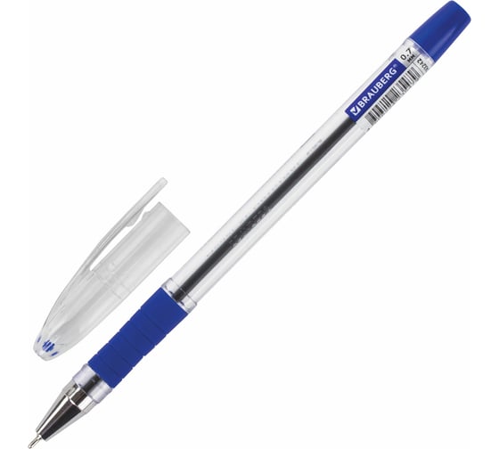Ручка 12 шт в упаковке BRAUBERG шариковая масляная с грипом Model-XL ORIGINAL СИНЯЯ узел 07ммлиния 035мм  143242