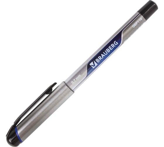 Ручка 12 шт в упаковке BRAUBERG шариковая масляная с грипом Signature СИНЯЯ печать 07мм линия 035мм  142688