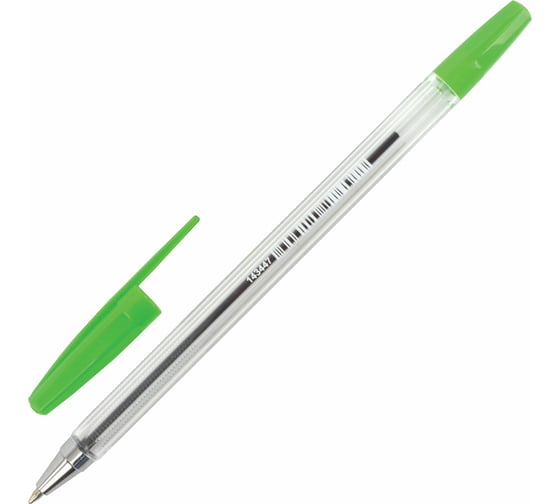 Ручка BRAUBERG шариковая M-500 CLASSIC ЗЕЛЕНАЯ, корпус прозрачный, узел 0,7 мм, линия 0,35 мм 50 шт 143447