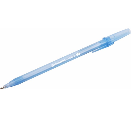 Ручка 50 шт в упаковке BRAUBERG шариковая i-STICK СИНЯЯ пишущий узел 07мм линия письма 035мм  143442