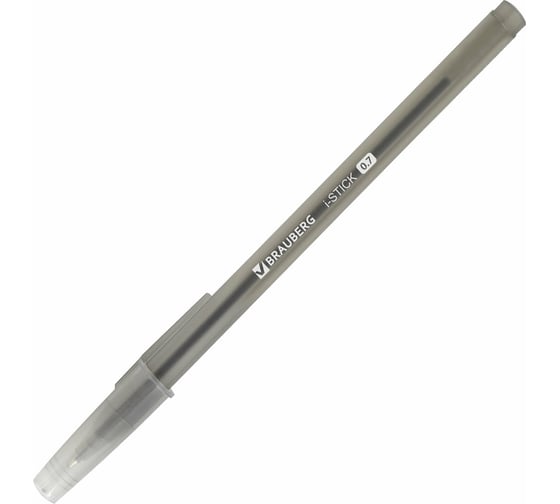 Ручка 50 шт в упаковке BRAUBERG шариковая i-STICK ЧЕРНАЯ пишущий узел 07мм линия письма 035мм  143443