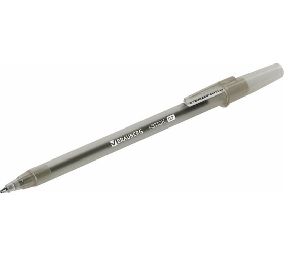 Ручка 50 шт в упаковке BRAUBERG шариковая i-STICK ЧЕРНАЯ пишущий узел 07мм линия письма 035мм  143443