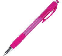 Ручка 12 шт в упаковке BRAUBERG шариковая автомат. с грипом SUPER СИНЯЯ корпус розовый 07мм линия 035мм  143372