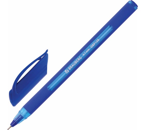 Ручка 12 шт в упаковке BRAUBERG шариковая масляная Extra Glide Soft Blue СИНЯЯ 07мм линия 035мм  142926 1