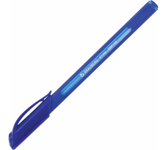 Ручка 12 шт в упаковке BRAUBERG шариковая масляная Extra Glide Soft Blue СИНЯЯ 07мм линия 035мм  142926