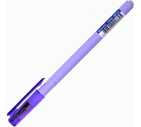 Ручка 12 шт в упаковке BRAUBERG шариковая масляная FRUITY Pastel СИНЯЯ soft-touch 07мм линия 035мм  142958