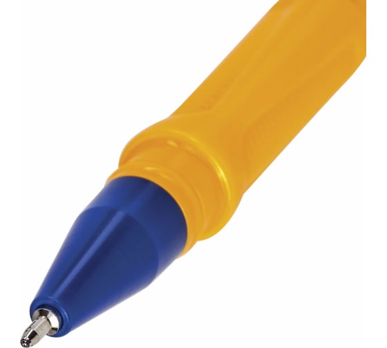 Ручка 12 шт в упаковке BRAUBERG шариковая масляная Oil Sharp СИНЯЯ корпус оранжевый 07мм линия 05мм  141532