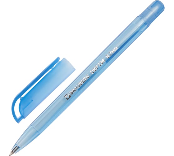 Ручка BRAUBERG шариковая масляная Olive Pen Tone СИНЯЯ корпус тониров. 0,7 мм, линия 0,5 мм 12 шт 142710