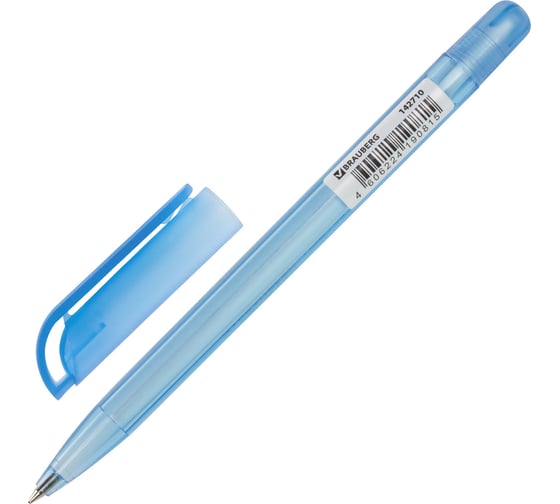 Ручка BRAUBERG шариковая масляная Olive Pen Tone СИНЯЯ корпус тониров. 0,7 мм, линия 0,5 мм 12 шт 142710