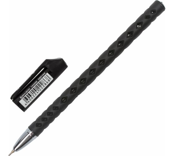 Ручка 12 шт в упаковке BRAUBERG шариковая масляная Orient ЧЕРНАЯ корпус черный узел 07мм линия 035мм  143000
