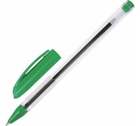 Ручка 12 шт в упаковке BRAUBERG шариковая масляная Rite-Oil ЗЕЛЕНАЯ корпус прозрачный 07мм линия 035мм  142149